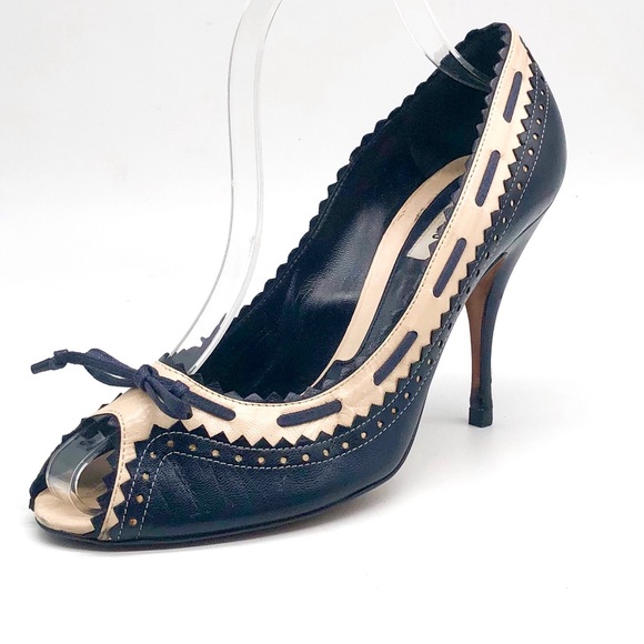 Moschino Shoes - Moschino Peep Toe Spectator Pumps